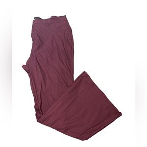 Maroon flare leg pants